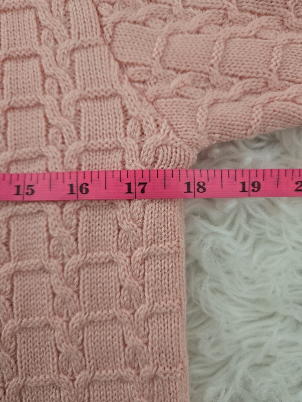 Cotton County Femme pink cottagecore cardigan sweater. Size Large - Picture 4 of 7